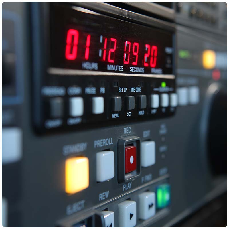 The front of a tape deck.